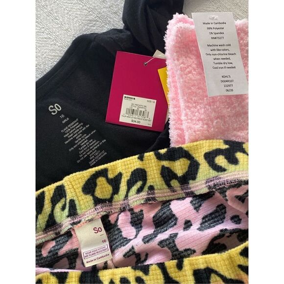 SO Girls SIZE 16 RAINBOW CAT 3-Piece Tunic &
Thermal Leggings Pajama Set with So - Picture 5 of 7